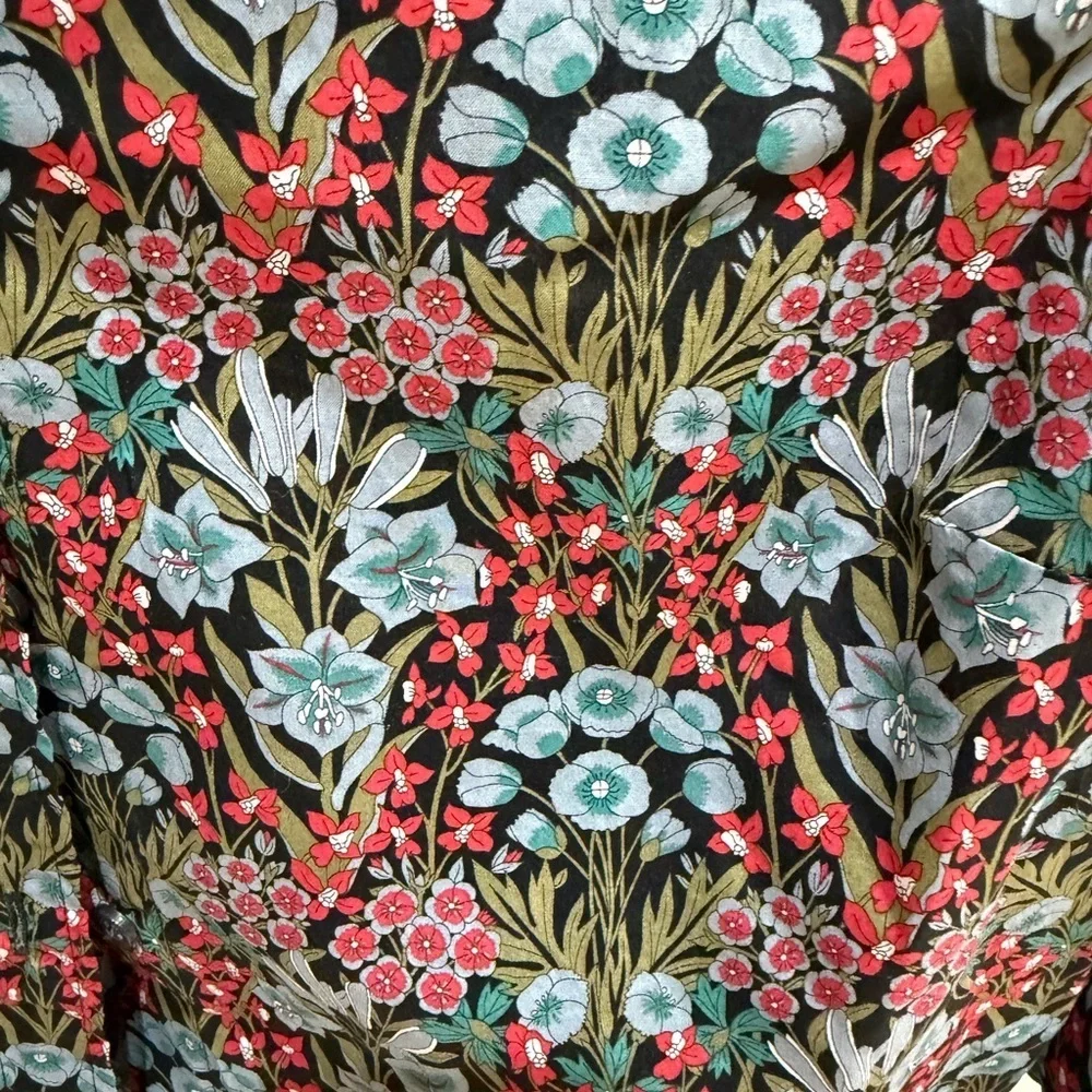 JCrew Perfect Shirt in Liberty of London in Primrose Floral Black Multi (105)